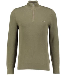 Gant Troyer COTTON PIQUE HALF ZIP Khaki/Dunkelgrün
