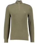 Gant Troyer COTTON PIQUE HALF ZIP Khaki/Dunkelgrün