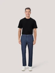 BOSS Anzughose Chinohose Style CHINO_TAPERED Dunkelblau/Blau/Hellblau