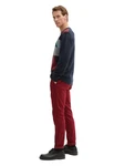 TOM TAILOR 5-Pocket Hose Travis Slim Chino mit Gürtel Dunkelrot/Bordeaux/Rot