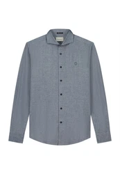Dstrezzed Langarmhemd Olav Shirt Hellblau/Grau/Blau/Dunkelblau