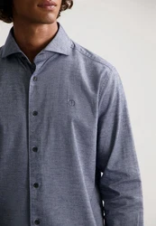 Dstrezzed Langarmhemd Olav Shirt Hellblau/Grau/Blau/Dunkelblau
