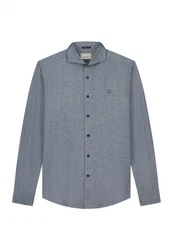 Dstrezzed Langarmhemd Olav Shirt Hellblau/Grau/Blau/Dunkelblau