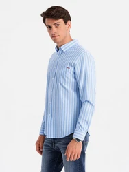 OMBRE Langarmhemd Hellblau