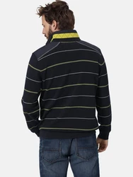 Babista Sweatshirt LUCCAVERTO mit Troyerkragen dunkelblau gestreift
