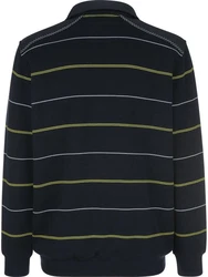 Babista Sweatshirt LUCCAVERTO mit Troyerkragen dunkelblau gestreift