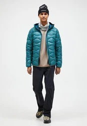 Peak Performance Steppjacke Helium Down Hood Jacket Türkis/Hellblau/Blau/Grün