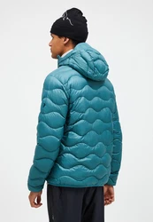 Peak Performance Steppjacke Helium Down Hood Jacket Türkis/Hellblau/Blau/Grün