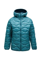 Peak Performance Steppjacke Helium Down Hood Jacket Türkis/Hellblau/Blau/Grün