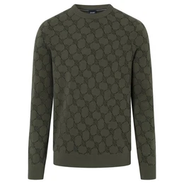 JOOP! Sweatshirt Herren Strickpullover mit Allover-Jacquard -
