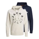 Jack & Jones Sweatshirt Herren Hoodie Warrior 2-tlg Khaki/Schwarz/Blau/Dunkelblau/Creme