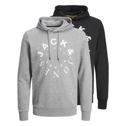 Jack & Jones Sweatshirt Herren Hoodie Warrior 2-tlg Dunkelgrau/Grau/Hellgrau/Schwarz