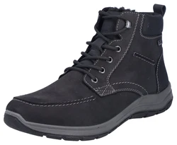 Rieker Winterboots Outdoorschuh Schnürboots Stiefelette mit riekerTEX-Membran Schwarz/Dunkelblau/Dunkelgrau/Grau