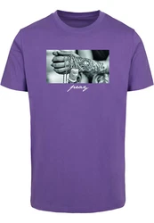 Mister Tee T-Shirt Pray 2.0 Tee Lila/Fliederfarben/Dunkelblau