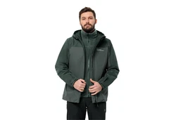 Jack Wolfskin 3-in-1 Funktionsjacke TAUBENBERG 3IN1 JKT M Dunkelgrün/Grün