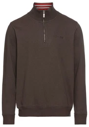 Sweatshirt unifarben, aus dehnbarer Sweatware, mit Logostickerei
