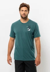 Jack Wolfskin T-Shirt VONNAN S/S GRAPHIC T Grün/Dunkelgrün/Türkis