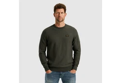 PME LEGEND Rundhalspullover American Classic Buckley Knit Dunkelgrün/Khaki