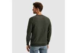 PME LEGEND Rundhalspullover American Classic Buckley Knit Dunkelgrün/Khaki