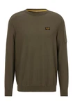 PME LEGEND Rundhalspullover American Classic Buckley Knit Dunkelgrün/Khaki