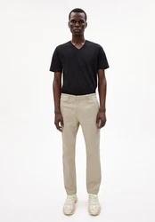 Armedangels Stoffhose ALVAARO PREMIUM Herren Mid Waist Khaki/Beige