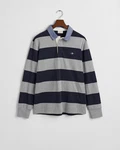 Gant Poloshirt CHAMBRAY HEAVY RUGGER Grau meliert