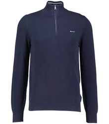 Gant Troyer COTTON PIQUE HALF ZIP marine/wei