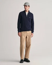 Gant Troyer COTTON PIQUE HALF ZIP marine/wei