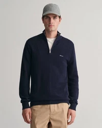 Gant Troyer COTTON PIQUE HALF ZIP marine/wei