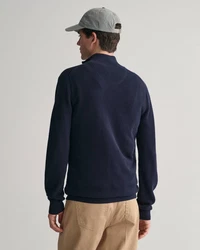 Gant Troyer COTTON PIQUE HALF ZIP marine/wei