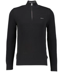 Gant Troyer COTTON PIQUE HALF ZIP Schwarz