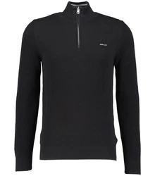 Gant Troyer COTTON PIQUE HALF ZIP Schwarz