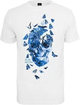 Mister Tee T-Shirt Butterfly Skull Weiß/Blau/Hellblau