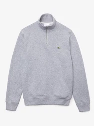 Lacoste Sweatshirt 1/4-Zip Sweater Grau/Hellgrau