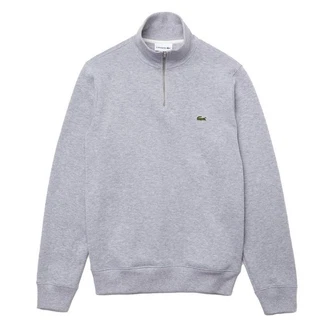 Lacoste Sweatshirt 1/4-Zip Sweater Grau/Hellgrau