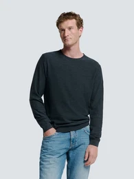 Strickpullover Pullover Crewneck Garment Dyed + St