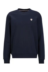 19V69 ITALIA Sweater NICO Klassischer Herren-Pullover Dunkelblau/Blau