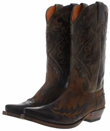 9669 CUERVO MICK Braun Cowboystiefel Herren Westernreitstiefel