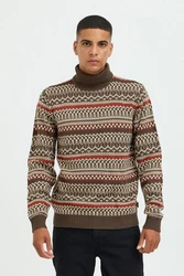 Blend Pullover Braun/Bordeaux/Beige