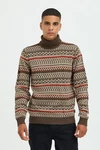 Blend Pullover Braun/Bordeaux/Beige