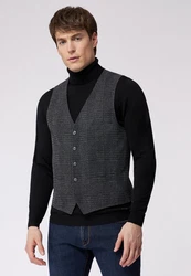 Roy Robson Anzugweste Slim Fit Dunkelgrau/Grau/Dunkelblau