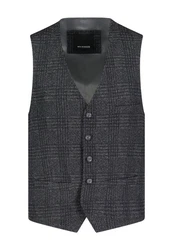 Roy Robson Anzugweste Slim Fit Dunkelgrau/Grau/Dunkelblau