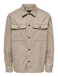 ONLY & SONS Kurzjacke Ash (1-St) Beige/Braun/Khaki/Grau
