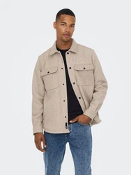 ONLY & SONS Kurzjacke Ash (1-St) Beige/Braun/Khaki/Grau