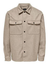 ONLY & SONS Kurzjacke Ash (1-St) Beige/Braun/Khaki/Grau