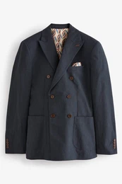Sakko Nova Fides zweireihiges, kariertes Slim Fit Sakko (1-tlg)