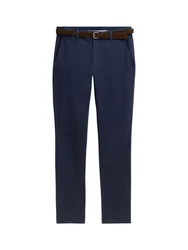 TOM TAILOR 5-Pocket Hose Travis Slim Chino mit Gürtel Dunkelblau/Schwarz/Hellblau/Grün/Grau