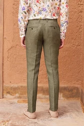 Next Anzughose Anzug Slim Fit Dunkelgrün/Khaki/Grün