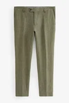 Next Anzughose Anzug Slim Fit Dunkelgrün/Khaki/Grün