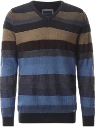 V-Ausschnitt-Pullover SOLEMARLI mit Streifenmuster